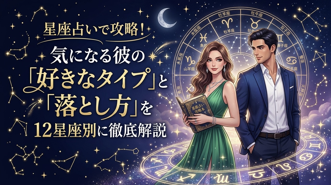 星座占いで攻略！気になる彼の「好きなタイプ」と「落とし方」を12星座別に徹底解説