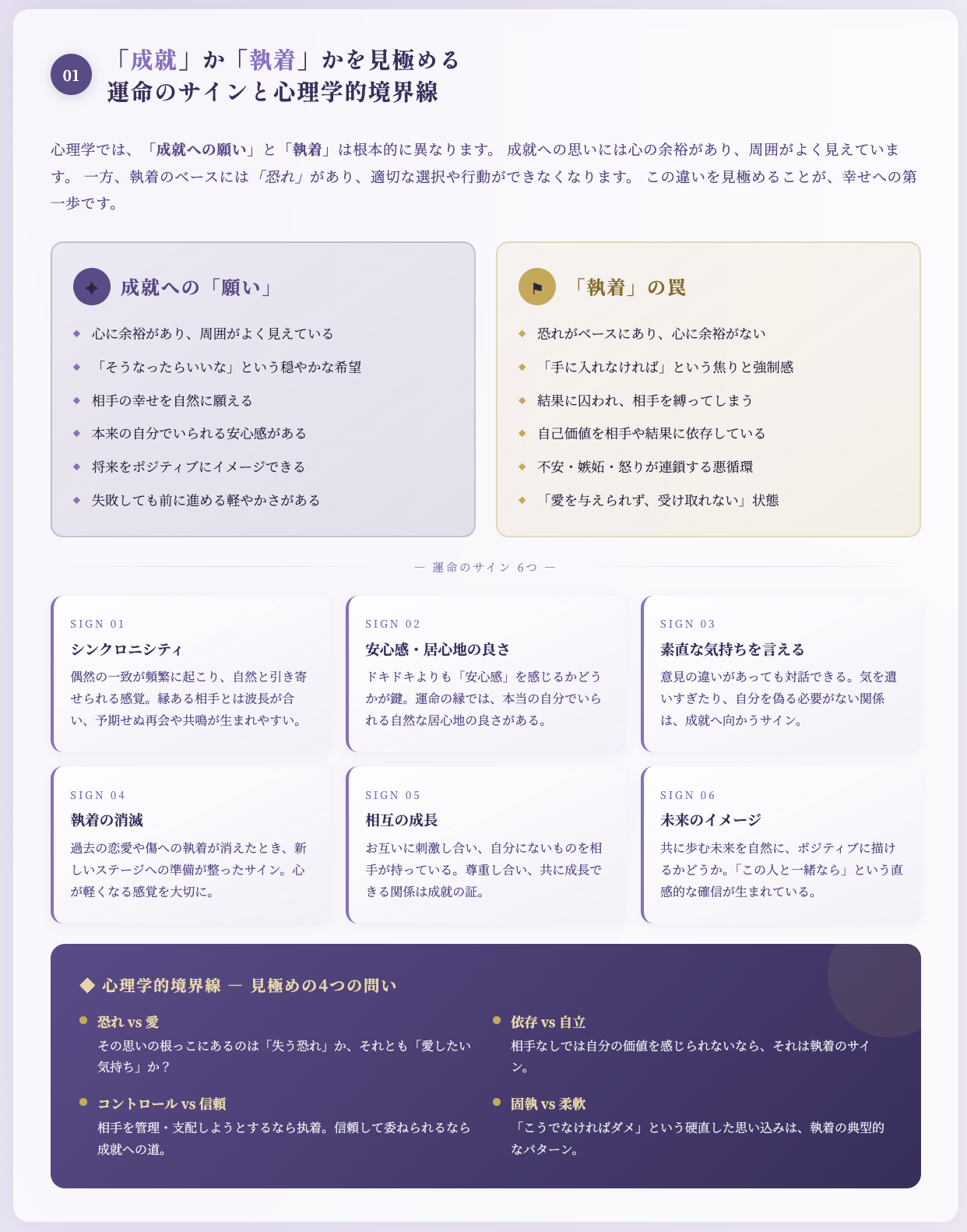 「成就」か「執着」かを見極める運命のサインと心理学的境界線