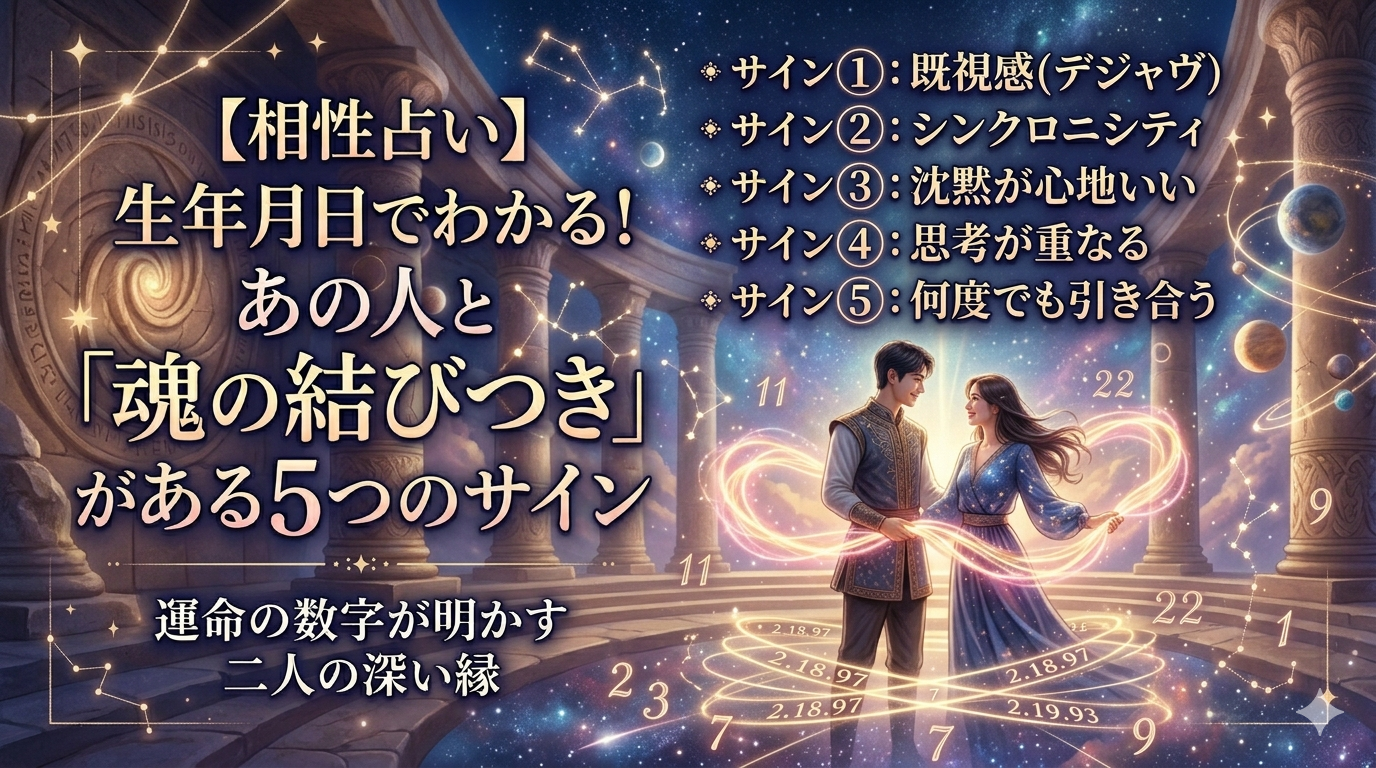 生年月日に刻まれた宿命――魂の結びつきが強い二人に現れる「5つの決定的サイン」