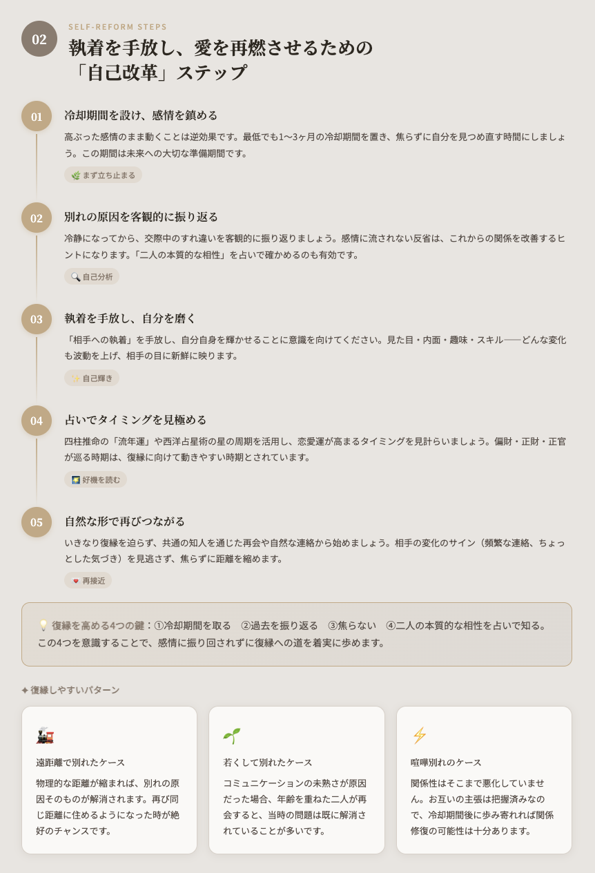 執着を手放し、愛を再燃させるための「自己改革」ステップ