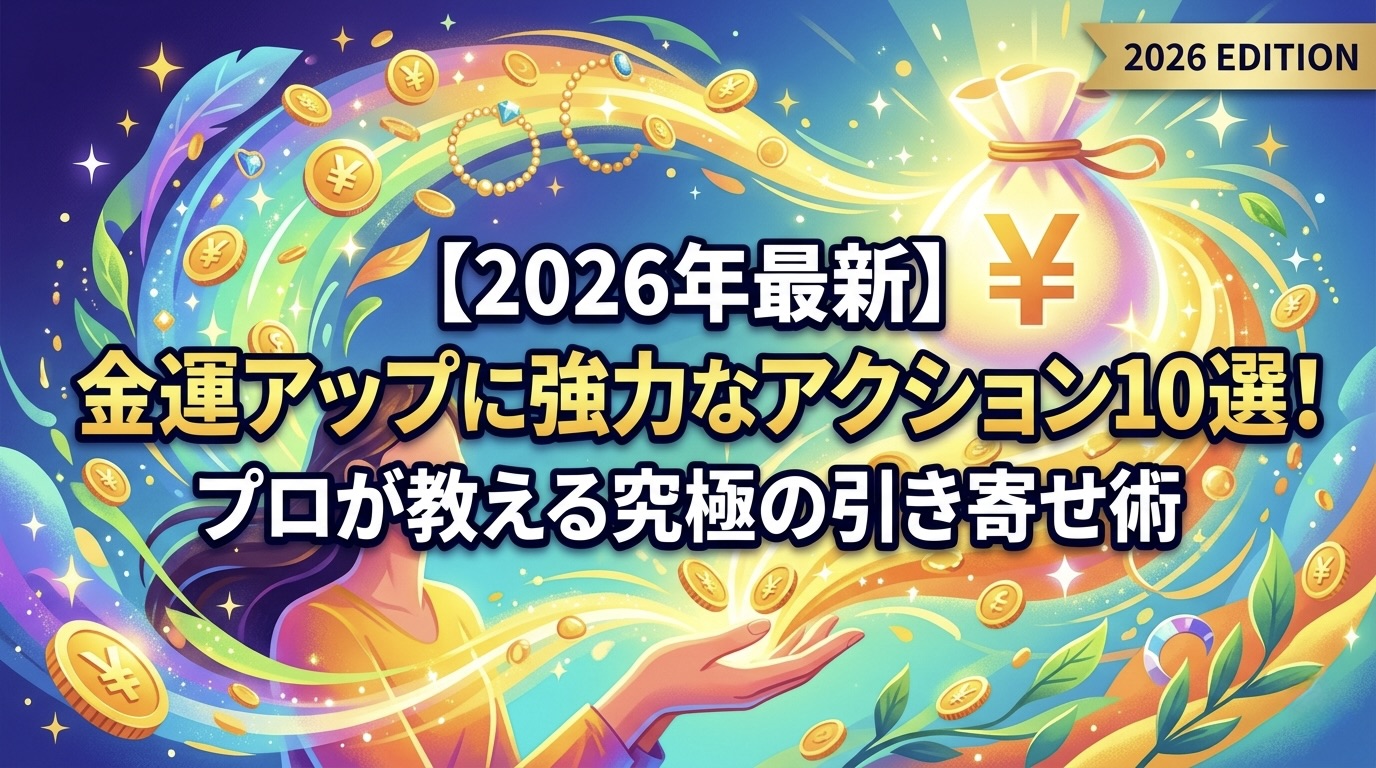 【2026年最新】金運アップに強力なアクション10選！プロが教える究極の引き寄せ術